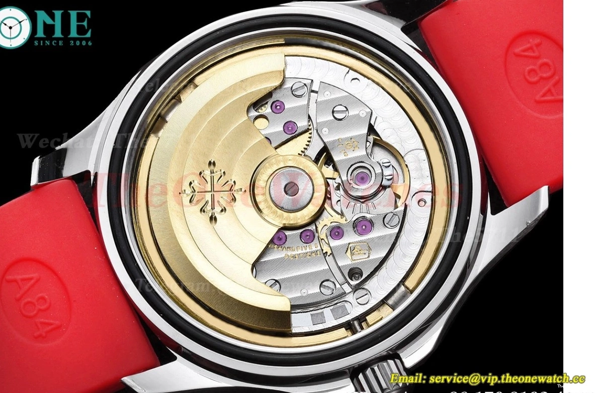 TWF Diamond Red RU Ladies SS Aquanaut 35mm A324 Bezel 0410